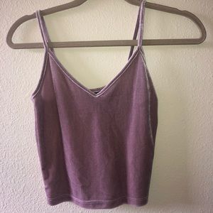 Velvet Mauve Crop Top